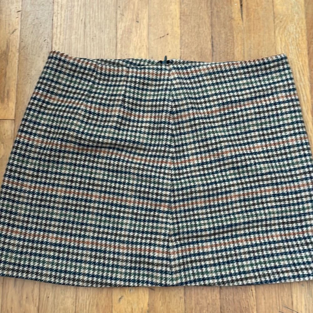 Rachel Antonoff plaid wool skirt